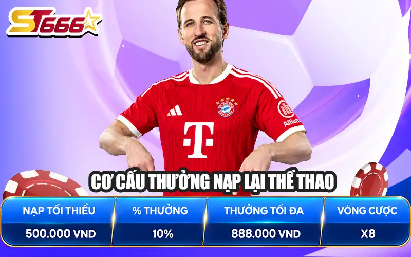 thưởng nạp lại thể thao
